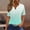 Sky Blue, variant on Summer Womens Tops Fashion Ombre Shirt Notch V Neck Top Shirt with Buttons Short Sleeve Pullover Shirts Summer Blouse