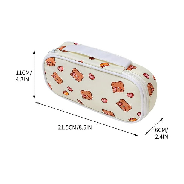 Yhmxh Organizadores y almacenamiento Estuche para lápices de gran capacidad y estilo de alta belleza para estudiantes, bolsa de maquillaje, bolsa de almacenamiento Almacenamiento de ducha