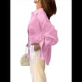 thumbnail image 2 of Camisa de Botones para Mujer 100% Algodón Rosa L, 2 of 8