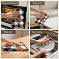 thumbnail image 5 of 6 Pcs Funny Kitchen Towels,Checkered Halloween Pumpkin Pattern Microfiber Dish Towels,Kitchen Tea Towels,Kitchen Towel Set (18" X 26"), 5 of 7