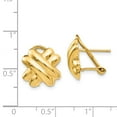 thumbnail image 4 of 14k Polished X Omega Back Post Earrings, 4 of 4