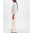 thumbnail image 4 of Pantalones Songling de lino de pernera ancha para mujer, algodón de verano, color albaricoque, 4 of 7
