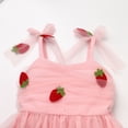 thumbnail image 5 of IBTOM CASTLE Toddler Baby Girls Birthday Party Princess Tutu Dress Floral Backless Ruffle Tulle Dresses for Cake Smash 2-3 Years Pink Strawberry, 5 of 8