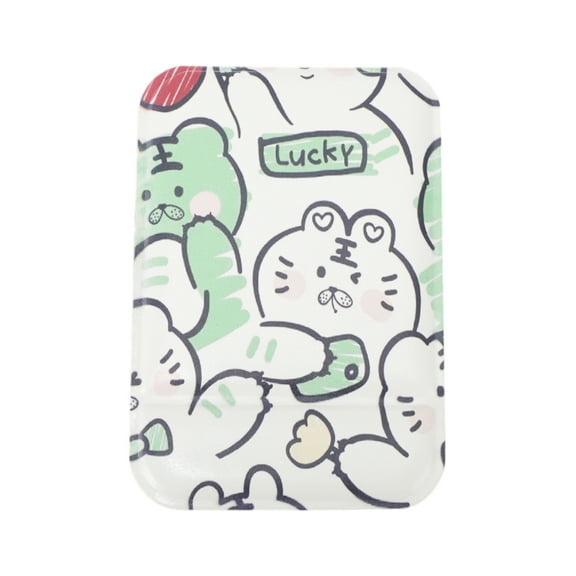 Unique Bargains 1 Pc Women Convenient Small Makeup Mirror for Travel Green Glass