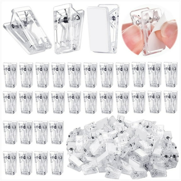 Self Adhesive Clips, 100PCS Plastic Tapestry Wall Hanging Clips for Office, Home, School Organization