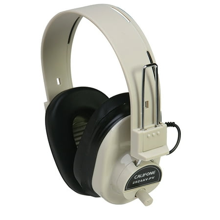 Mono Headphone Replaceable Coiled Cord - DELUXE MONO HEADPHONE FIXED COILED CORD W/ VOLUME CONTROL