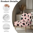 thumbnail image 7 of ZIATUBLES Armless Chair Slipcover Non-Slip Armless Accent Chair Slipcover Removable Stretch Spandex Machine Washable Modern Furniture Protector, Pink Black Cow Print Beige, 7 of 7