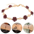 thumbnail image 5 of Pulsera con dijes de flores, pulsera de rosas, joyería de rosas, joyería de mano para mujeres y niñas, 5 of 5