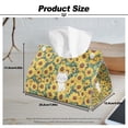 thumbnail image 7 of ZUXONGSY Sunflower Cat Tissue Box Covers PU Leather Ttissue Box Cover Rectangle with Buckle Facial Paper Organizer Dispenser Dustproof Tissues Cube Box Cover Attractive Decor, 7 of 7
