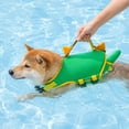 thumbnail image 6 of Dinosaur Dog Life Jacket with Chin Float,High Buoyancy Pet Swimming Vest with Handle & Adjustable Straps,Cute Puppy Lifesaver Swimsuit for Small Medium Large Dogs, 6 of 6