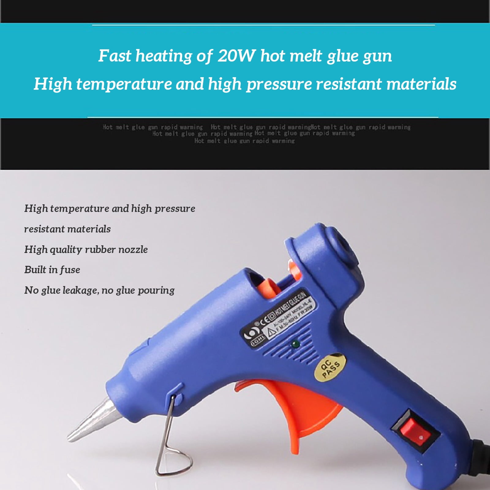 Cadorn DIY Arts And Crafts Mini Hot Glue Machine – Portable Heating Hot Melt Glue Gun for Crafts, Home Repairs & More