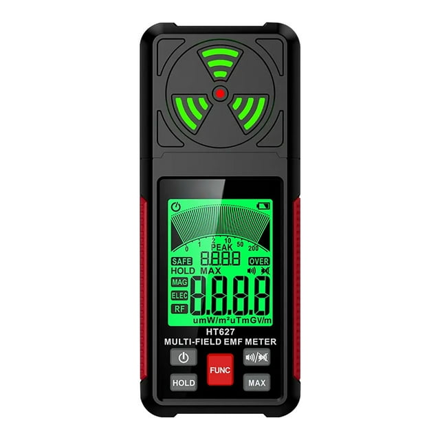 EMF Meter HT627 EMF Detector 3-in-1 Portable Electromagnetic Field Radiation Detector For EF RF WiFi Suitable For Home Office EMF Inspections