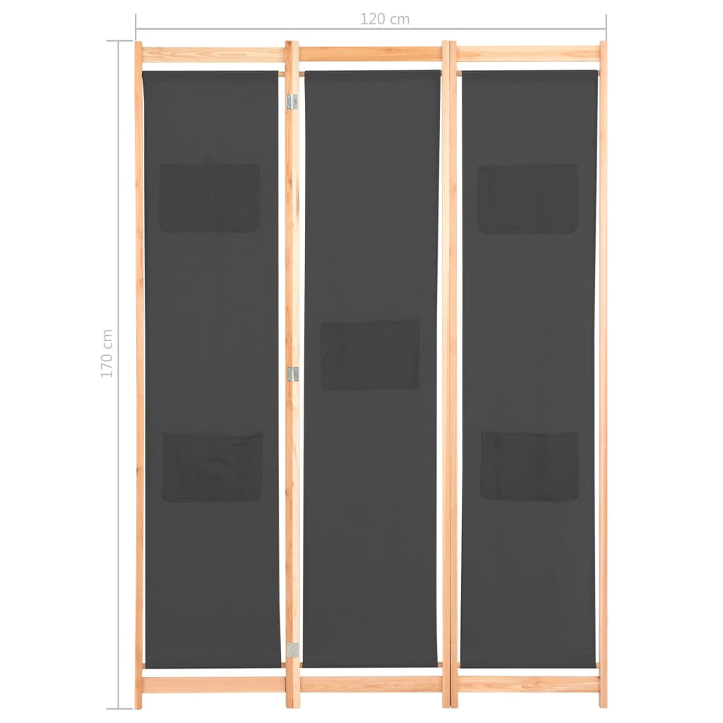 Kepooman 4-panel Wooden Frame Privacy Screen for Bedroom Garden, Grey Kepooman 4-panel Wooden Frame Privacy Screen for Bedroom Garden, Grey
