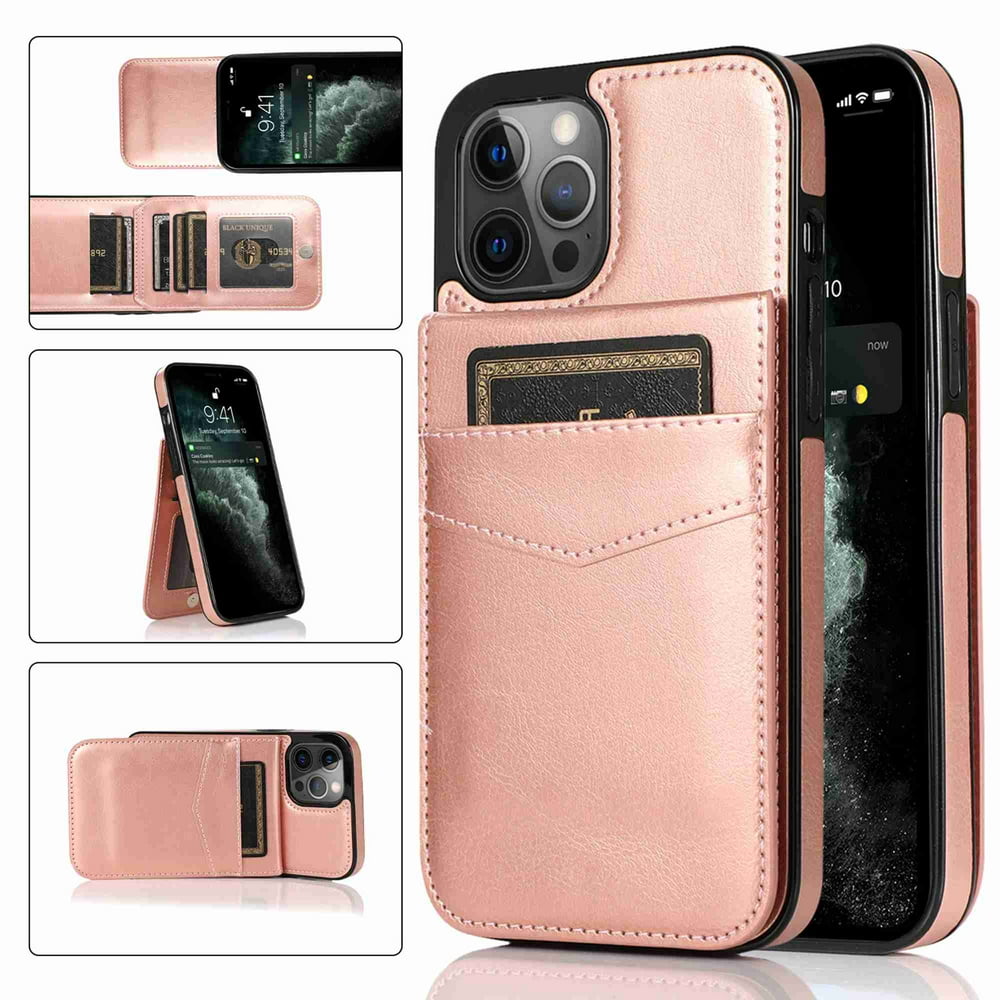 Dteck Back Wallet Phone Case For Apple Iphone 12 Pro Max With Id