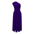 thumbnail image 5 of Afdoent Women's Dresses Elegant Asymmetrical Neckline Casual Dress For Sleeveless Flowy Swing Waistband Summer Dress Beach Vacation Clothes, 5 of 7