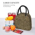 thumbnail image 5 of Yiaed Leopard2 Print Lunch Bag Adult Insulated Lunch Box, Leakproof Cooler Food Lunch Containers Reusable High Capacity Lunch Tote Bags-One Size, 5 of 6