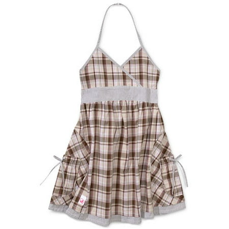Op - Girls' Plaid Halter Summer Dress