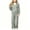 Gray, variant on Girls Velour Activewear 2 Piece Set Full Zip Cropped Hoodie Wide Leg Pants Purple 5-12 Years,Size 8-9T
