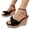 Black, variant on Womens Wedge Platform Sandals Cute Bowknot Square Toe Espadrille High Heels Buckle Ankle Strap Dressy Shoes Black Size 7