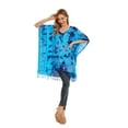 thumbnail image 5 of Beautybatik Blue Womens Boho Hippie Batik Tie Dye Plus Size Tunic Blouse Kaftan Top 3x, 5 of 7