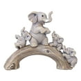 thumbnail image 3 of deevoka Elephant Sculpture Collectible Resin Elephant Statue for Desk Home Bookshelf Gray, 3 of 9