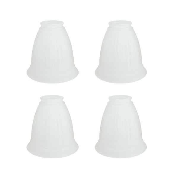 Aspen Creative 23076-4 Frosted Transitional Style Replacement Glass Shade, 2-1/8" Fitter Size, 4-7/8" high x 4-7/8" diameter, 4 Pack