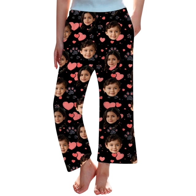Pantalon de Sommeil Long pour Filles avec Poches, Tenue Décontractée