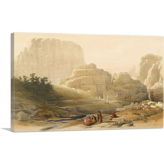 ARTCANVAS The Holy Land Syria Idumea Arabia 1843 Canvas Art Print by David Roberts - Size: 18" x 12" (0.75" Deep)