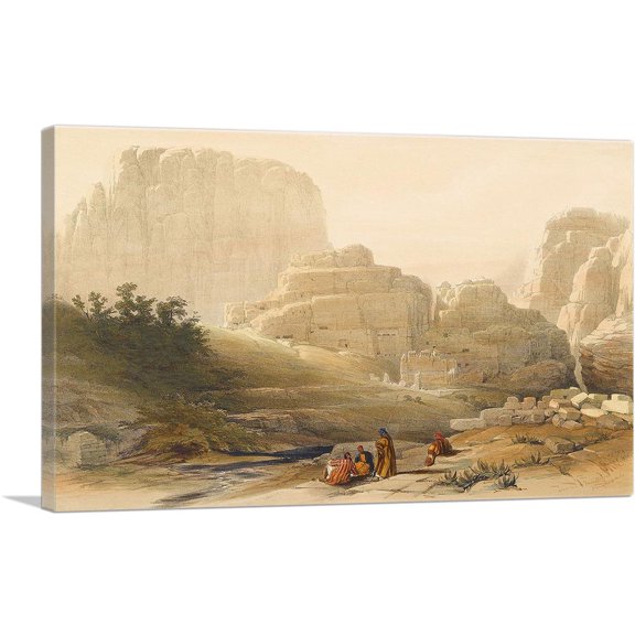 ARTCANVAS The Holy Land Syria Idumea Arabia 1843 Canvas Art Print by David Roberts - Size: 40" x 26" (0.75" Deep)