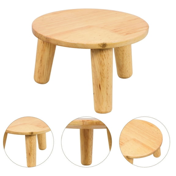 AURARMLET Wooden Plant Stand Flower Pot Holder Khaki Minimalist Home Decor Indoor Outdoor Garden Display 1 Set