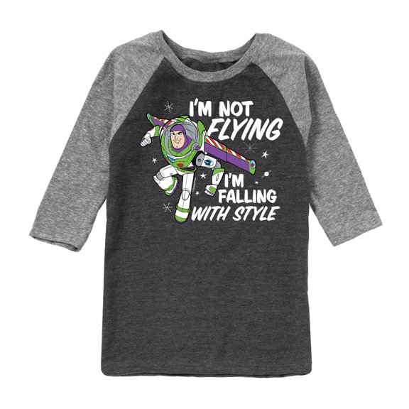 Toy Story - I'm Not Flying - Toddler And Youth Raglan Graphic T-Shirt