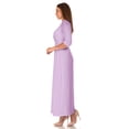 thumbnail image 3 of SR Women's Casual Wrap Floor Length Maxi Dress, Large, Lavender, 3 of 5