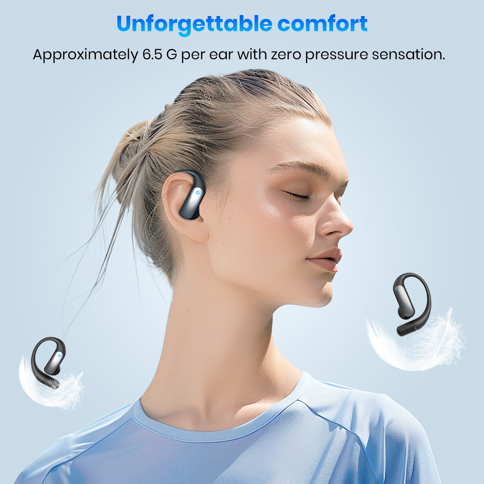 AI Translation Earbuds Real Time: OWS 3-in-1 Translator Earbuds for iOS & Android, Supporting 144 Languages with 60-Hour Battery Translator Headphones for Travel, Business, Meetings & Learning