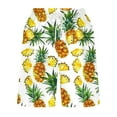 thumbnail image 4 of cllios Mens Hawaiian Swim Trunks Big and Tall Quick Dry Drawstring Board Shorts Lightweight Elastic Waist Beach Shorts Funny Pineapple Printed Swimwear Bathing Suits, 4 of 5