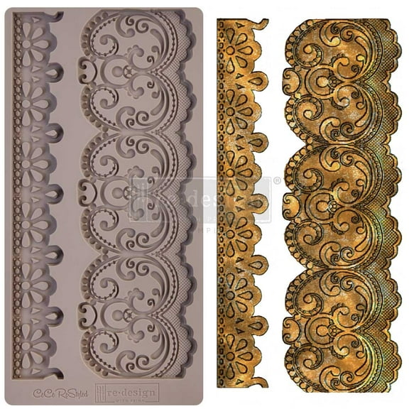 Prima Marketing Re-Design Mould 5"x10"x8Mm-Border Lace