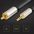 thumbnail image 4 of Black Friday 3.5mm Digital Audio Coaxial Cable Hd Rca Lotus Head Conversion Cable Compatible Stereo Receiver Speakers Projector, 4 of 5
