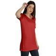 thumbnail image 2 of Inkmeso Plain Basic Tshirt Long Length Tee Short Sleeve Workout Top For Women, 2 of 9