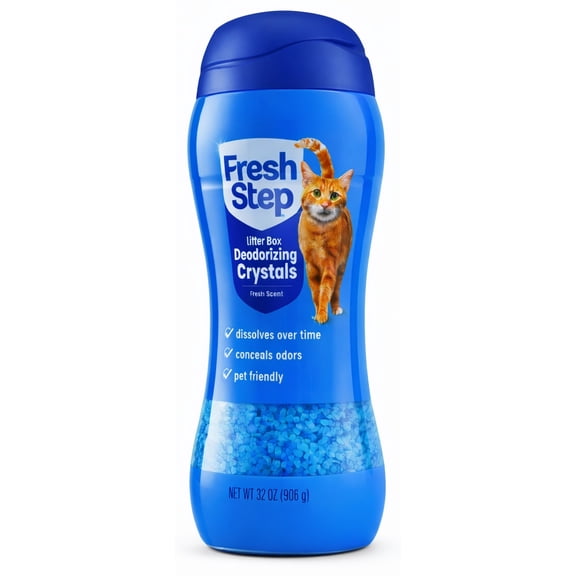 Fresh Step Cat Litter Deodorizing Scent Boosting Crystals in Fresh Scent, 32 Ounce