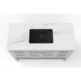 thumbnail image 4 of Castello USA 48" Alicia Gray Vanity Set White Marble Ceramic Top Back Sink, 4 of 9