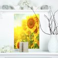thumbnail image 1 of Bright Sunflowers Blooming on Field - Large Animal Canvas Art Print, 1 of 3