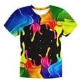 thumbnail image 3 of KKBOTIVE Boys 3D Printed T-Shirt Fashion Funny Graphic Short Sleeve Tees Cool Tops for Kids Streetwear, Colorful Size: 9-10 Years, 3 of 3