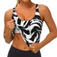 thumbnail image 3 of Fotbe Leopard And Zebra 2 Sujetador Deportivo Largo sin Aros para Mujer con Almohadillas y Soporte Medio, Transpirable y Absorbente, Camiseta Tipo Chaleco o Tank Top-Small, 3 of 8