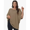 thumbnail image 4 of Women's Oversized T Shirts Summer Short Sleeve Loose Fit Casual Crewneck Plain Tops, 4 of 6