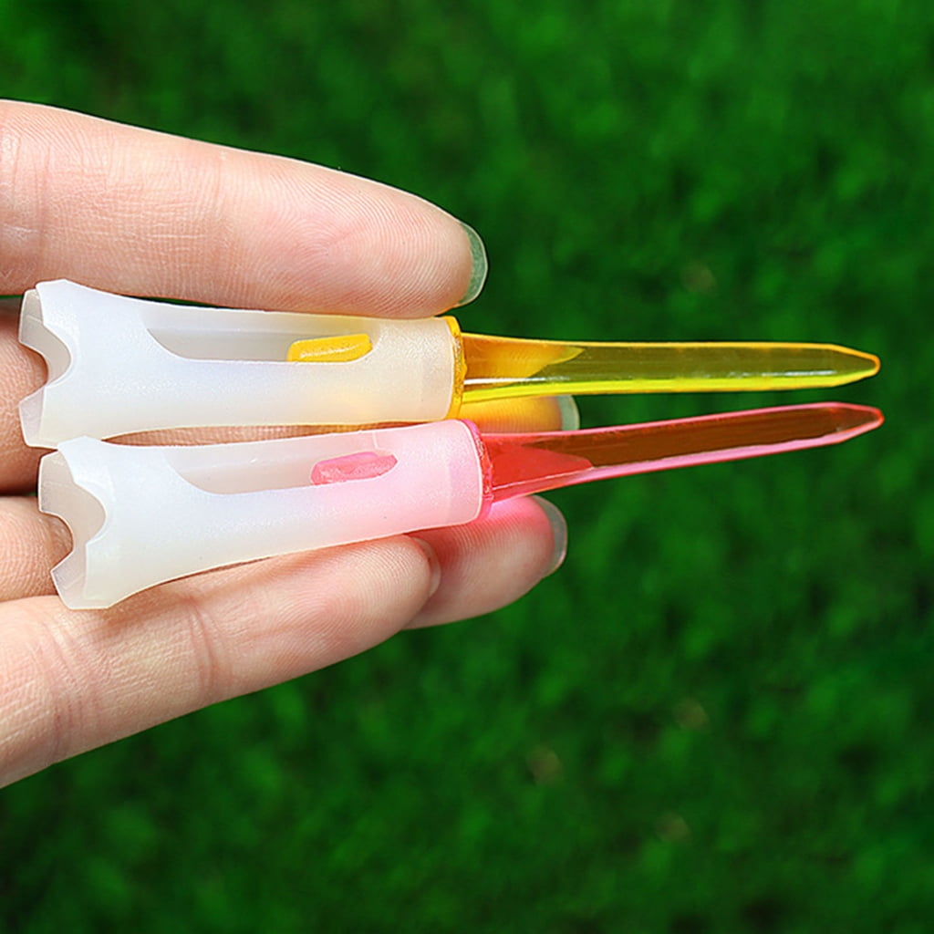 Oasiva 50Pcs/set Golfs Tees for Golfs Driver Training, Plastic Golfs Tees Low Resistance More Distance Consistent Height Tees