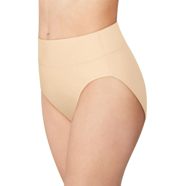 Bali Womens Passion for Comfort Hi-Cut Panty, 9, Soft Taupe