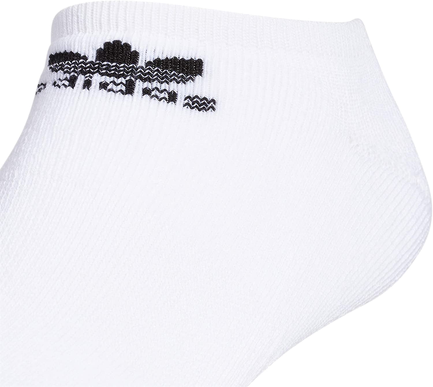 adidas Originals Men's Trefoil No Show Sock (6-Pair), White/Black Black/White, Large, (Shoe Size 6-12)