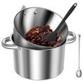 thumbnail image 1 of FYJUCPA Juego de Olla de Doble Ebullición de 2QT para Derretir Chocolate con Olla de Acero Inoxidable de 2.6QT con Espátula y Cuchara de Silicona para Derretir Chocolate, Dulces, Velas, Jabón, 1 of 11