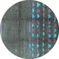 thumbnail image 1 of Ahgly Company Indoor Round Solid Light Blue Modern Area Rugs, 5' Round, 1 of 4
