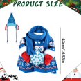 thumbnail image 3 of 17 Inch Christmas Porch Goose Costume, Fuzzy Goose Outfit with Shawl & Bow Headband, Holiday Clothes for Lawn Goose Statue, Front Porch, Yard & Patio Decor, 3 of 6