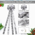 thumbnail image 2 of Decoración para árbol de Navidad Zeyune, 30 x 113 cm, con luces LED, color plateado, 2 of 7
